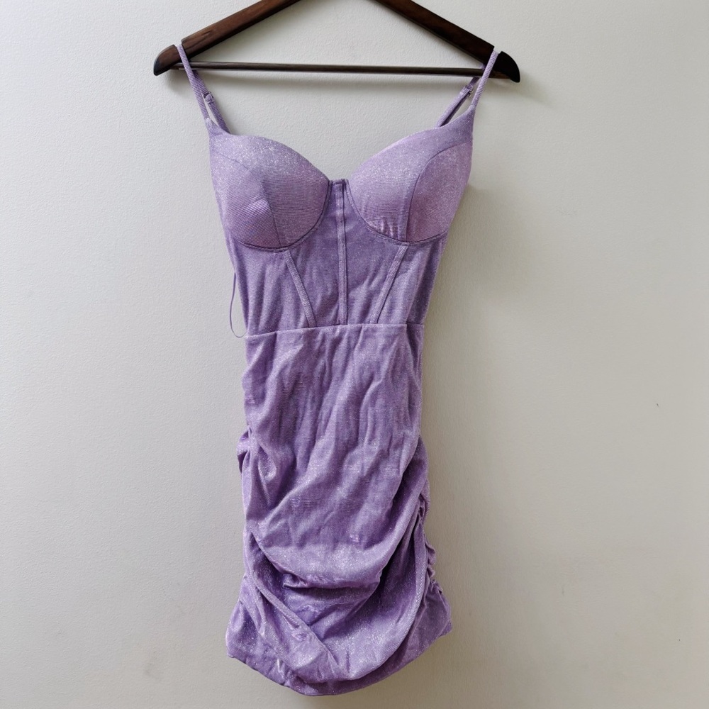 Windsor Purple Glitter Corset Dress